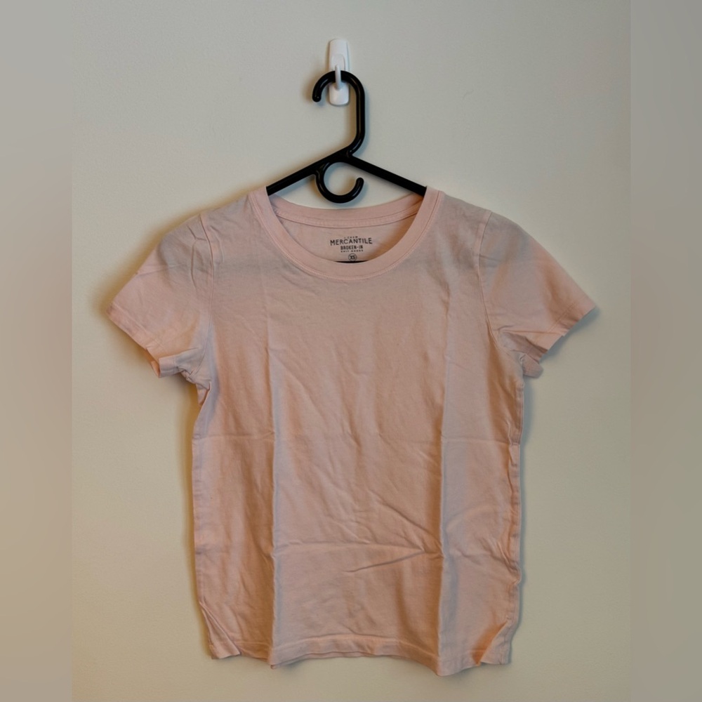 J. Crew Light Pink Mercantile Short Sleeve Tee
